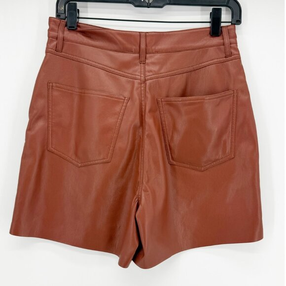 Nanushka Pleather Mini Shorts w/ Tags Size: M in Brown - Picture 5 of 11